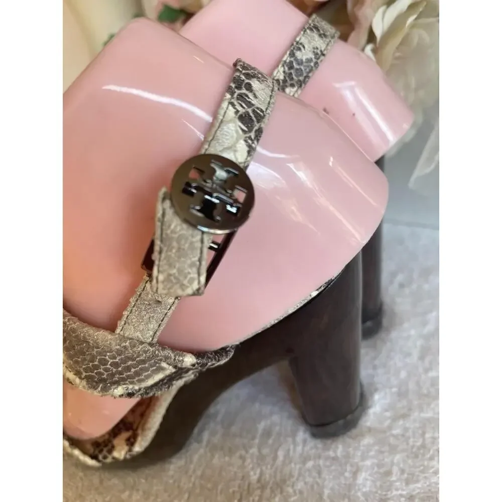 Tory Burch animal print platform sandal size 7(900